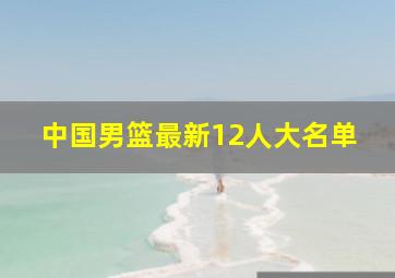 中国男篮最新12人大名单