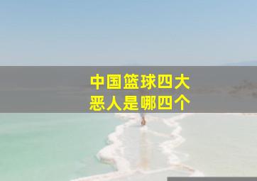 中国篮球四大恶人是哪四个