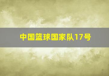 中国篮球国家队17号