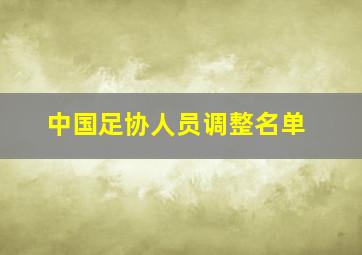 中国足协人员调整名单