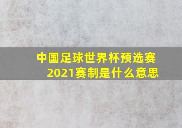 中国足球世界杯预选赛2021赛制是什么意思