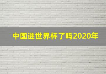 中国进世界杯了吗2020年