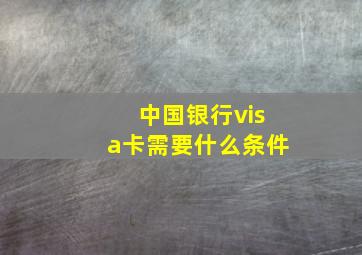 中国银行visa卡需要什么条件