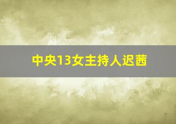 中央13女主持人迟茜