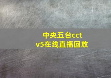 中央五台cctv5在线直播回放