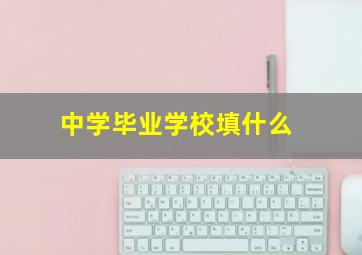 中学毕业学校填什么