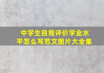 中学生自我评价学业水平怎么写范文图片大全集