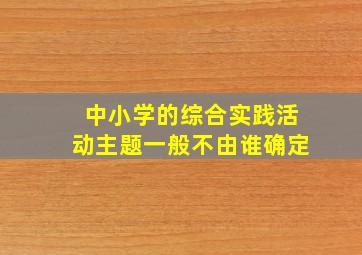 中小学的综合实践活动主题一般不由谁确定