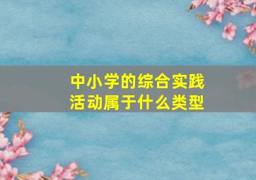 中小学的综合实践活动属于什么类型