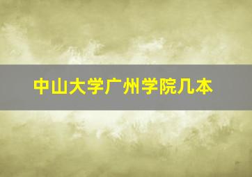 中山大学广州学院几本