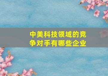 中美科技领域的竞争对手有哪些企业