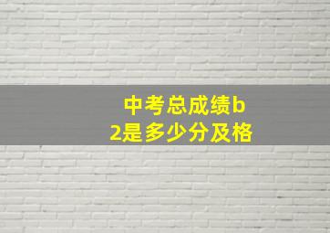 中考总成绩b2是多少分及格