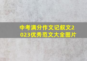 中考满分作文记叙文2023优秀范文大全图片