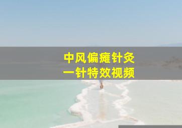 中风偏瘫针灸一针特效视频