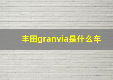 丰田granvia是什么车