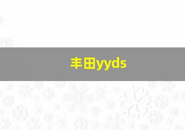 丰田yyds