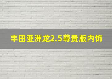 丰田亚洲龙2.5尊贵版内饰