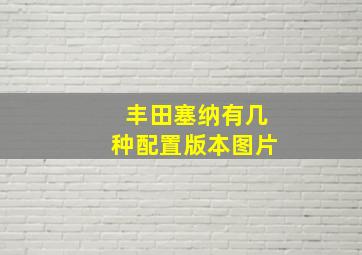 丰田塞纳有几种配置版本图片