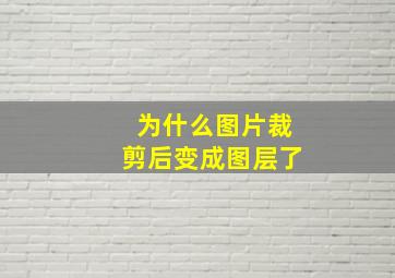 为什么图片裁剪后变成图层了