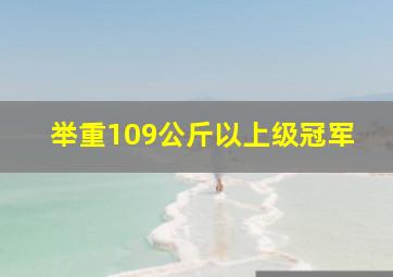 举重109公斤以上级冠军