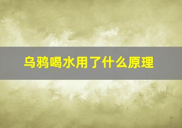 乌鸦喝水用了什么原理