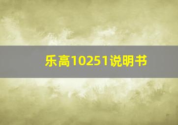 乐高10251说明书