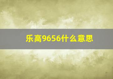 乐高9656什么意思