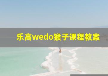 乐高wedo猴子课程教案