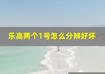 乐高两个1号怎么分辨好坏