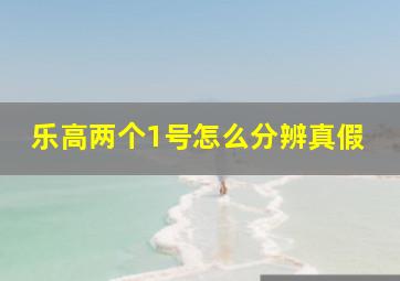 乐高两个1号怎么分辨真假