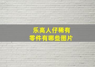 乐高人仔稀有零件有哪些图片