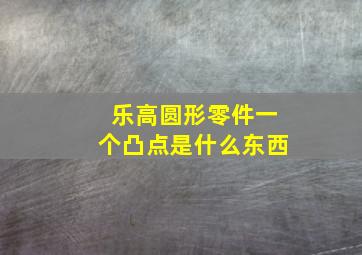 乐高圆形零件一个凸点是什么东西