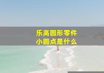 乐高圆形零件小圆点是什么