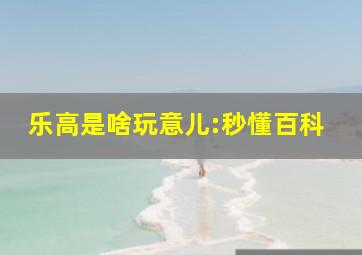 乐高是啥玩意儿:秒懂百科