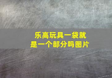 乐高玩具一袋就是一个部分吗图片