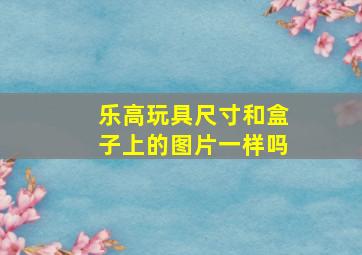 乐高玩具尺寸和盒子上的图片一样吗