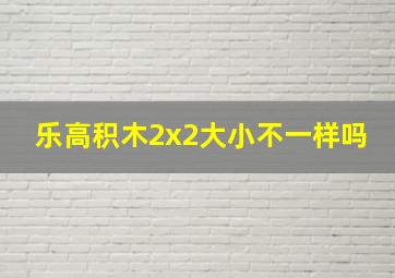 乐高积木2x2大小不一样吗