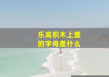 乐高积木上面的字母是什么