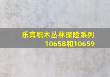 乐高积木丛林探险系列10658和10659