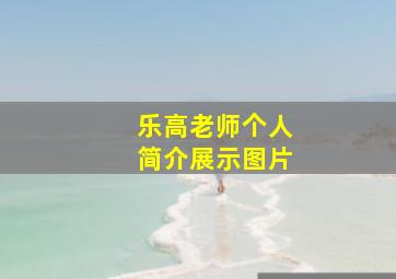 乐高老师个人简介展示图片