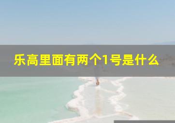 乐高里面有两个1号是什么