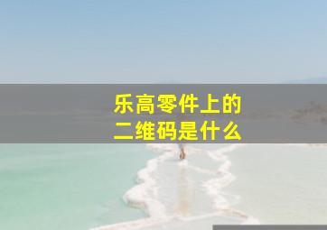 乐高零件上的二维码是什么