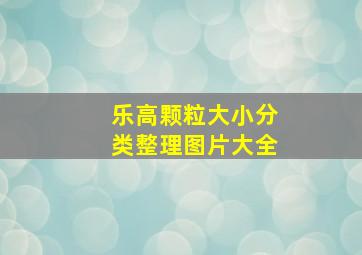 乐高颗粒大小分类整理图片大全