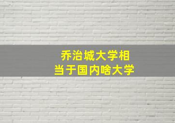 乔治城大学相当于国内啥大学