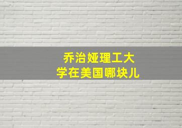 乔治娅理工大学在美国哪块儿