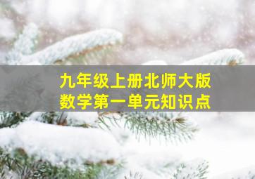 九年级上册北师大版数学第一单元知识点