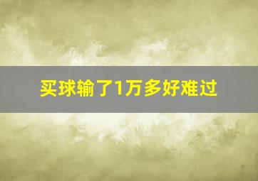 买球输了1万多好难过