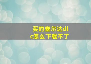 买的塞尔达dlc怎么下载不了