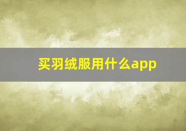 买羽绒服用什么app