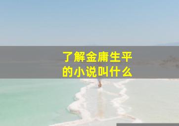 了解金庸生平的小说叫什么